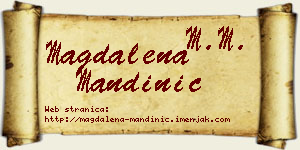 Magdalena Mandinić vizit kartica